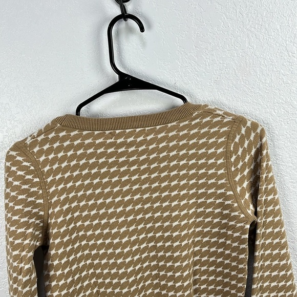 Banana Republic Women’s Tan Houndstooth Sweater Size S Career Business Chic - Picture 9 of 9